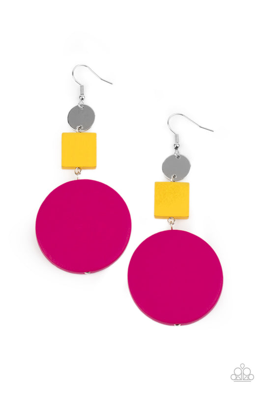 Paparazzi Modern Materials Multi Earring. $5 Jewelry. Wooden Earrings. #P5SE-MTXX-089XX