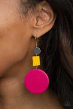 Load image into Gallery viewer, Modern Materials Multi Color Earring Paparazzi Accessories. Get Free Shipping. Wooden $5 Earrings
