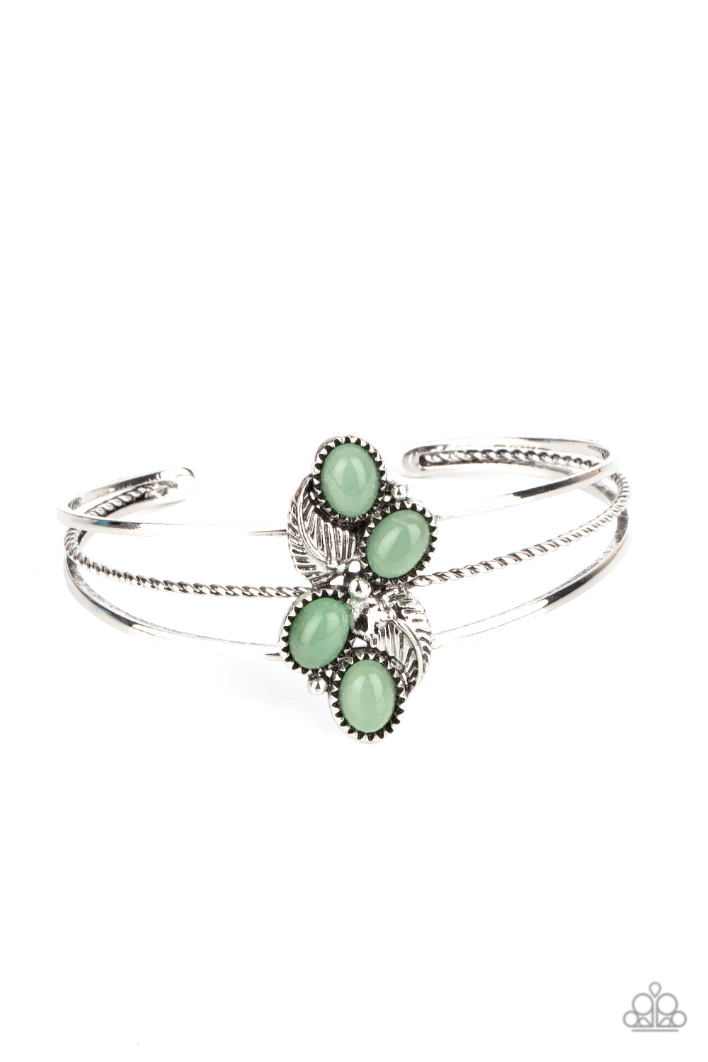 Paparazzi Eco Enthusiast Green Bracelet. $5 Jade Stone Bracelet. #P9SE-GRXX-112XX. Get Free Shipping
