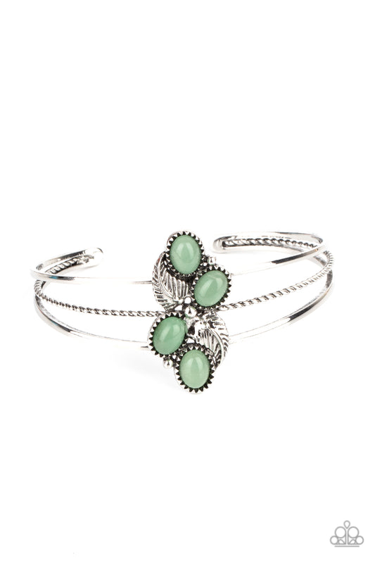 Paparazzi Eco Enthusiast Green Bracelet. $5 Jade Stone Bracelet. #P9SE-GRXX-112XX. Get Free Shipping