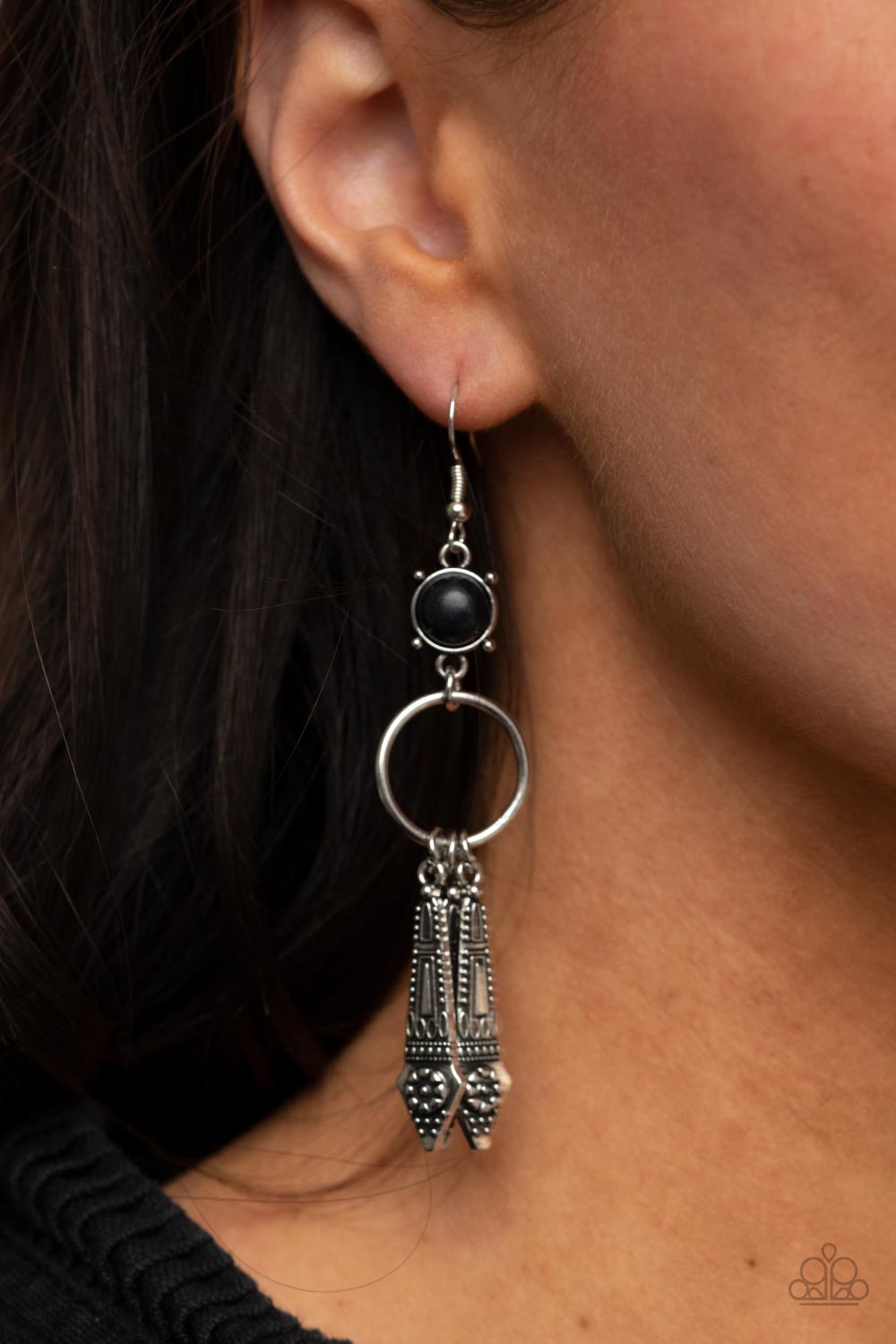 Prana Paradise - Black Floral Earrings. Get Free Shipping. #P5SE-BKXX-224XX