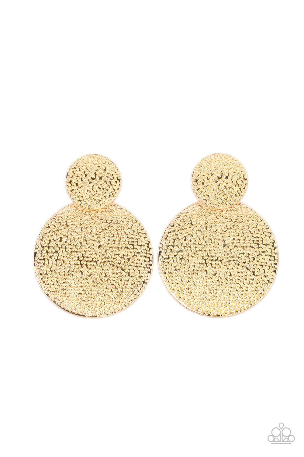Paparazzi Earrings ~ Refined Relic - Gold