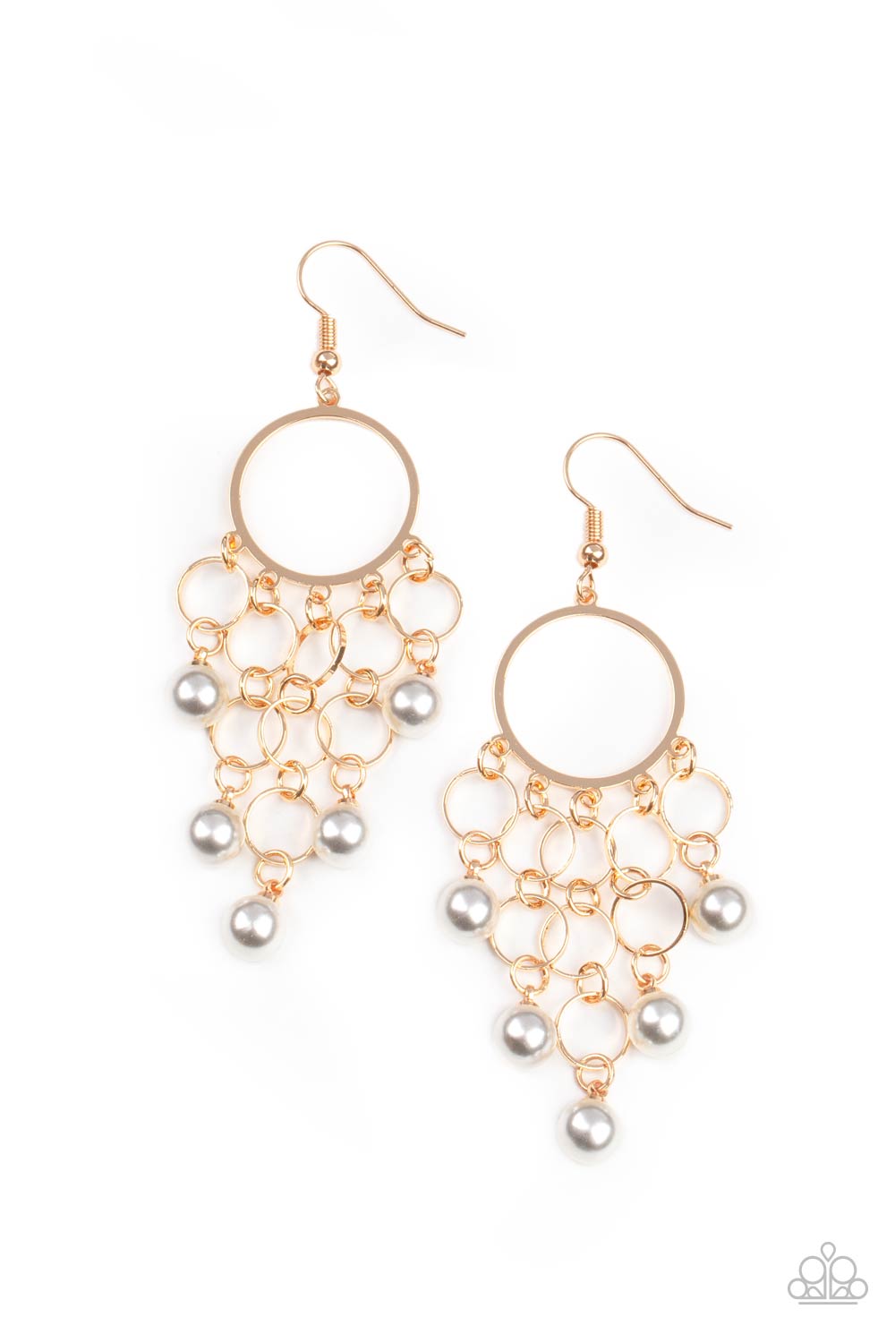 Paparazzi Earring ~ When Life Gives You Pearls - Gold