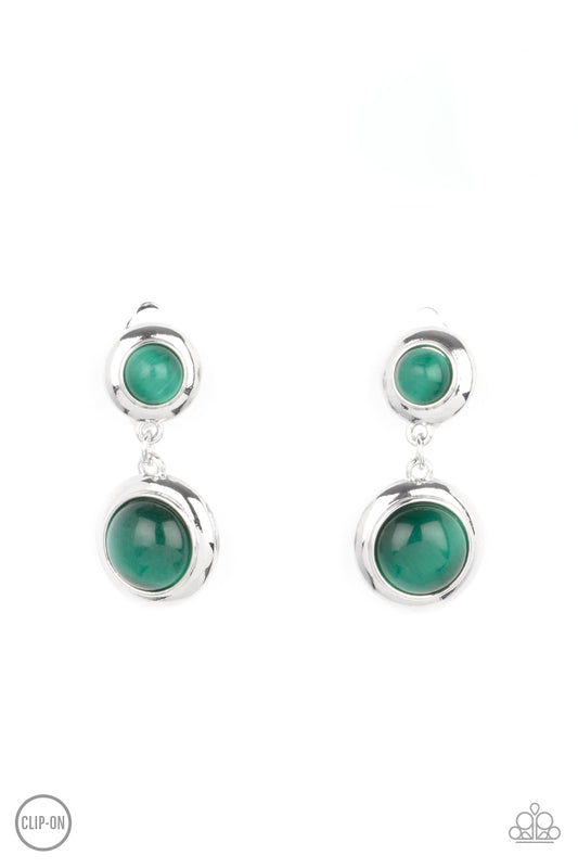 Paparazzi Subtle Smolder Green Earring. Green Moonstone earring. Subscribe & Save.