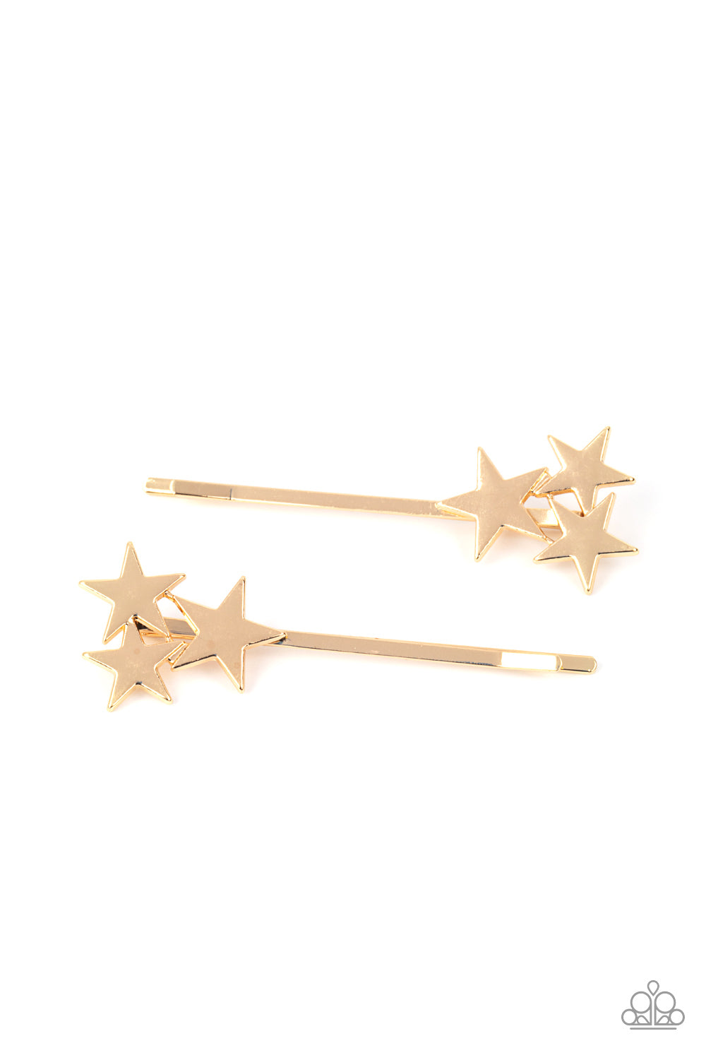 Suddenly Starstruck - Gold Hair Clip Paparazzi Accessories $5 Bobby Pins. #P7SS-GDXX-042XX