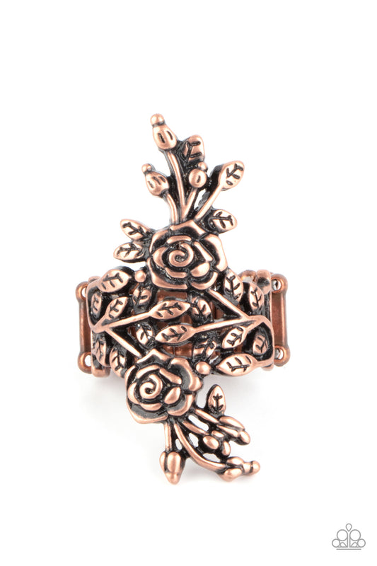 Paparazzi Rustic Rose Gardens - Copper Rose Bloom Rings. #P4WH-CPXX-107XX. Free Shipping!