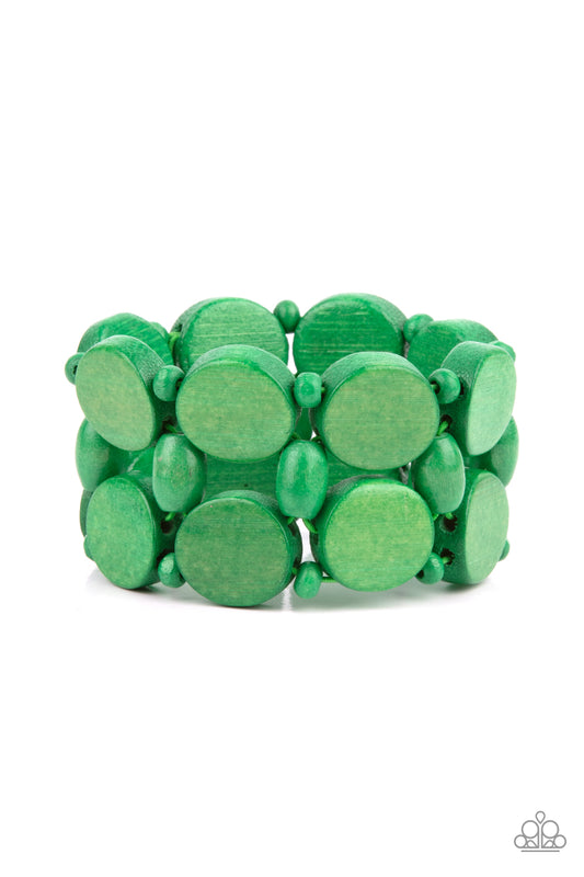 Paparazzi Beach Bravado Green Bracelet. $5 Jewelry. Subscribe & Save. #P9SE-GRXX-132XX.