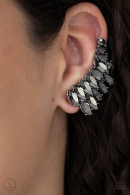 Explosive Elegance Silver Ear Crawlers Earrings Paparazzi Accessories. #P5PO-CRSV-194XX. Ships Free!