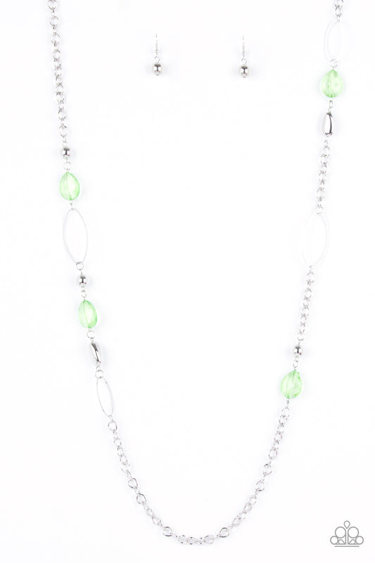 Paparazzi SHEER As Fate - Green Necklace
