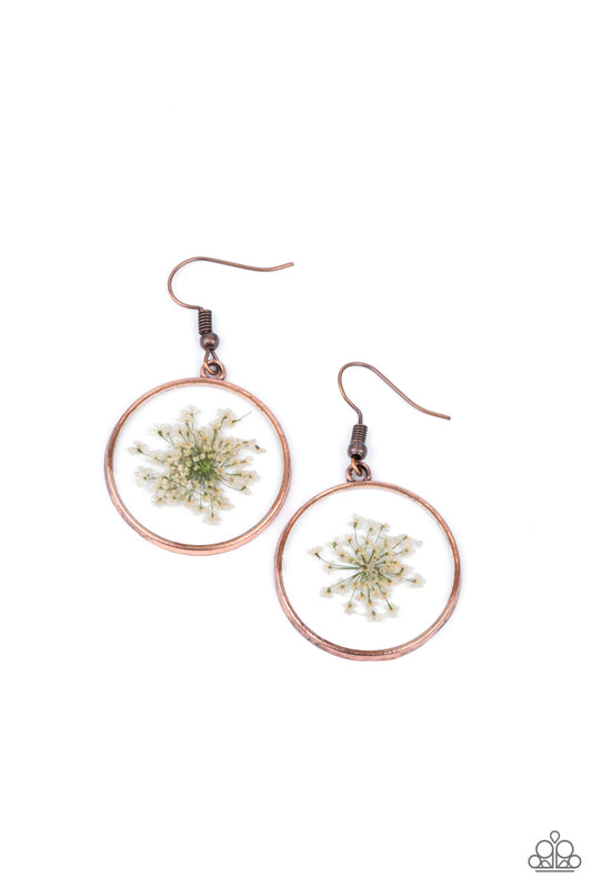 Paparazzi Earrings ~ Happily Ever Eden - Copper
