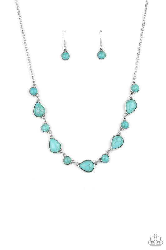 Paparazzi Heavenly Teardrops - Blue Necklace. #P2SE-BLXX-462XX. Get Free Shipping!
