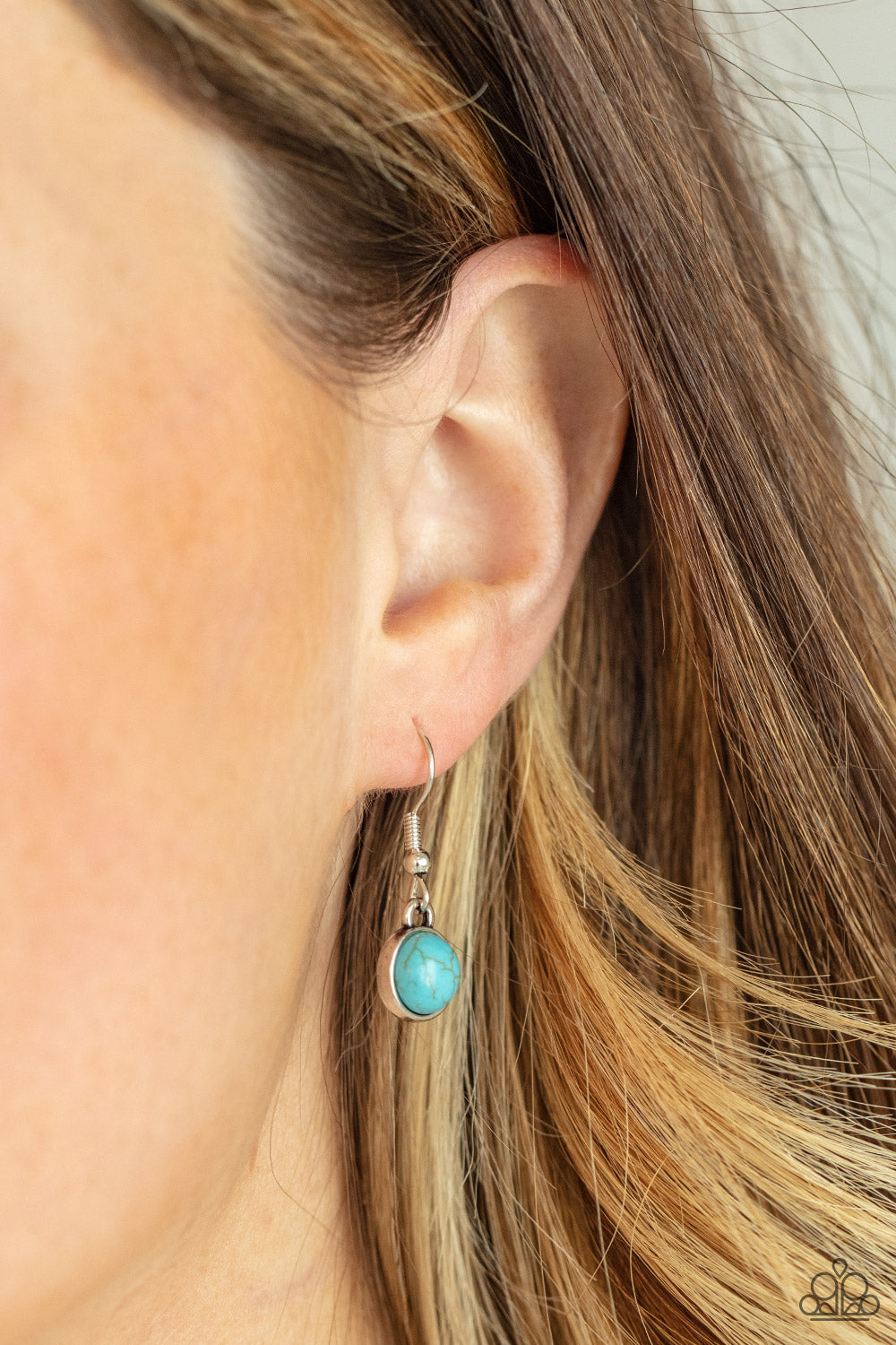 Heavenly Teardrops - Blue Necklace Paparazzi $5 Jewelry. Free Shipping! #P2SE-BLXX-462XX