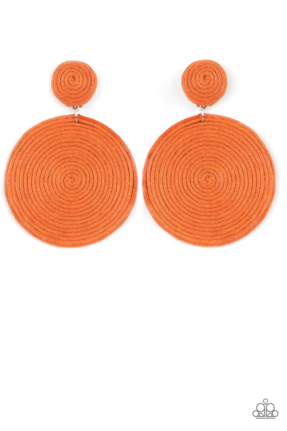 Paparazzi Circulate The Room - Orange Earrings. #P5PO-OGXX-020XX. Get Free Shipping!