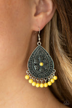 Load image into Gallery viewer, Paparazzi Blossoming Teardrops Yellow Earrings #P5WH-YWXX-164XX. Get Free Shipping!
