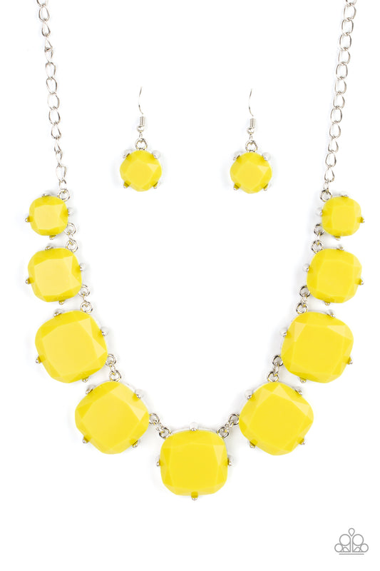 Paparazzi Prismatic Prima Donna Yellow Necklace. #P2ST-YWXX-076XX. Get Free Shipping.