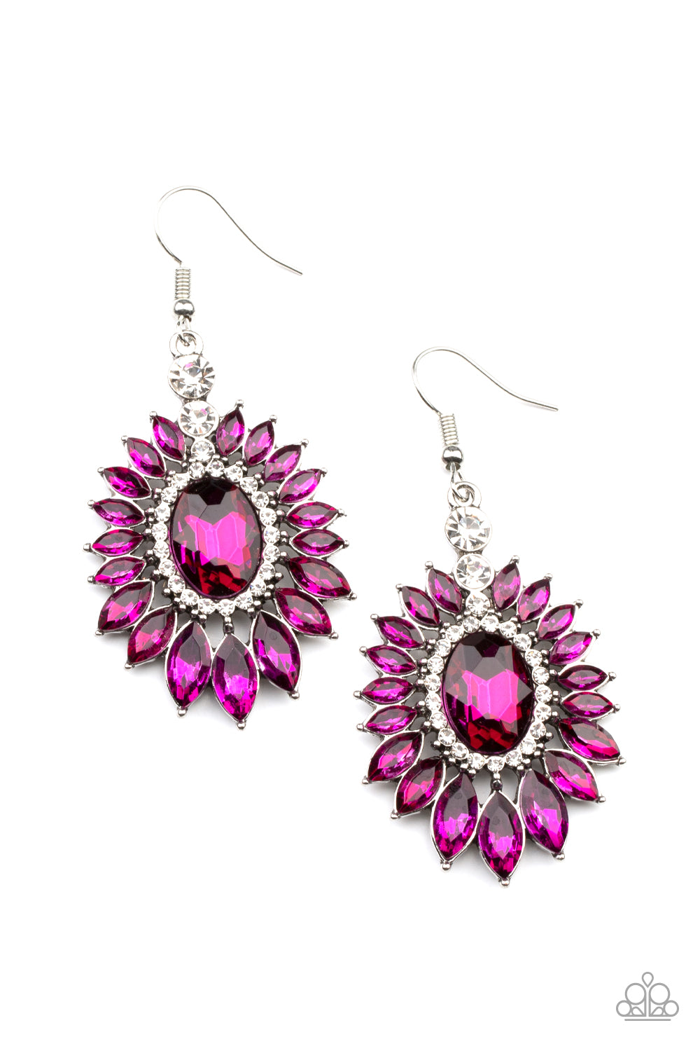 Paparazzi Big Time Twinkle Pink Earrings. Get Free Shipping.