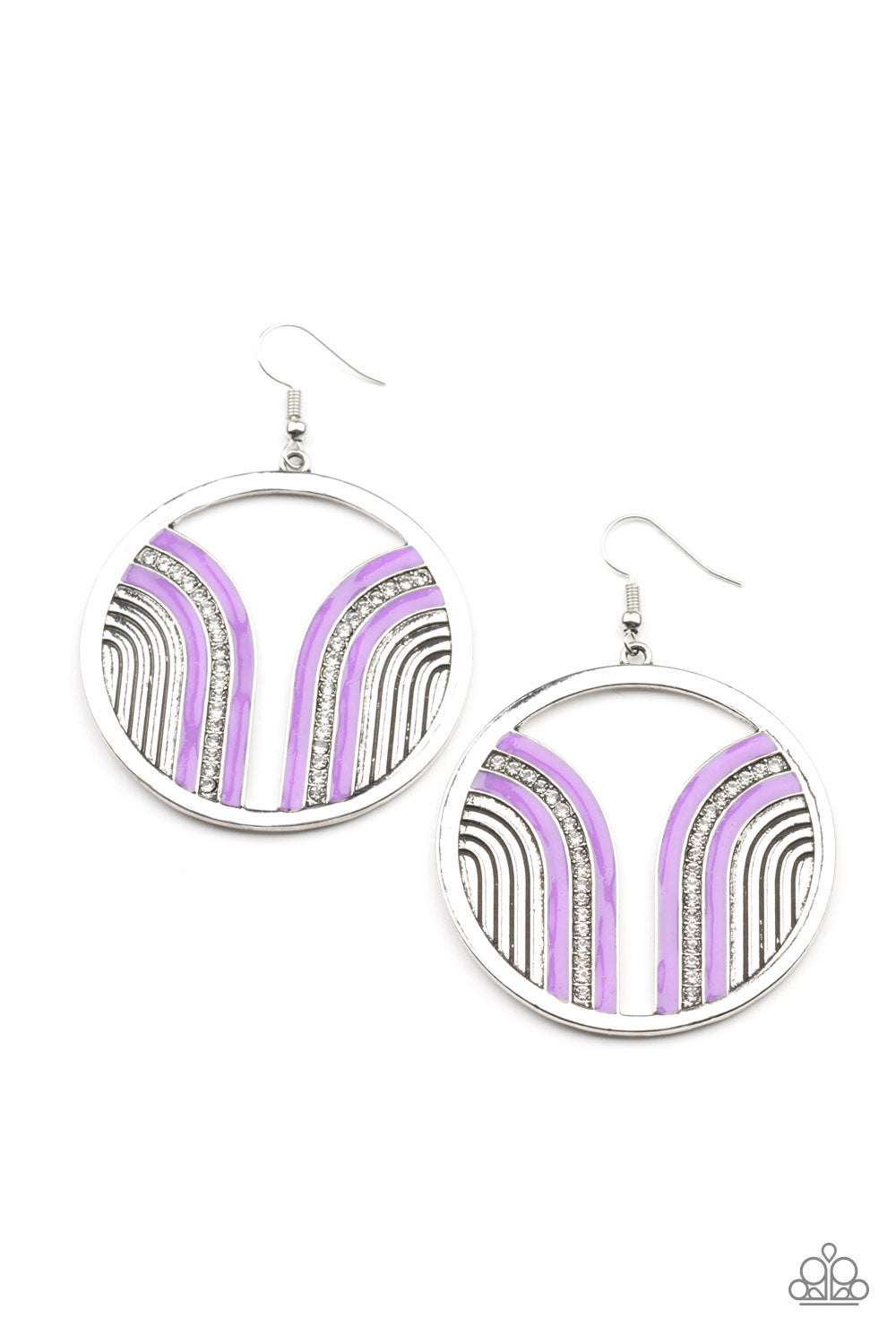 Paparazzi Delightfully Deco Purple Earrings. Fishook $5 earring. Subscribe & Save. #P5WH-PRXX-231XX