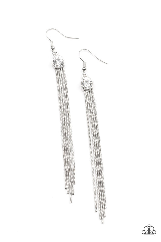Paparazzi Earring ~ Always In Motion - White
