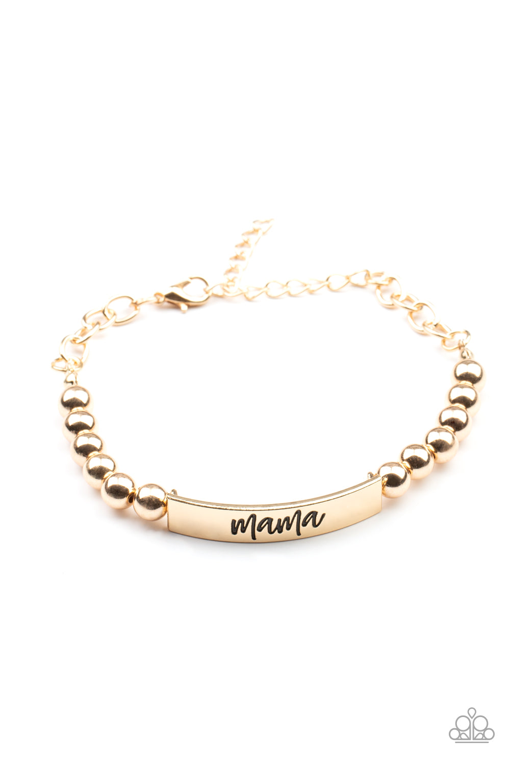 Mom Squad - Gold Bracelet Paparazzi Accessories. Get Free Shipping. #P9WD-GDXX-157XX