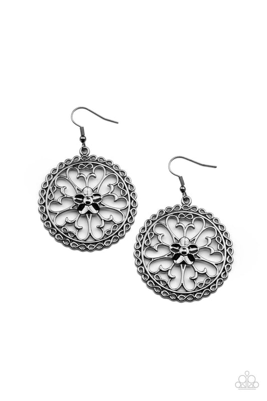 Paparazzi Floral Fortunes - Black $5 Earrings Floral. #P5WH-BKXX-205XX. Subscribe & Save.