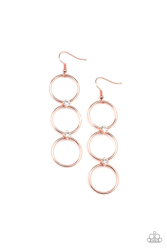 Refined Society - Copper Earring Paparazzi