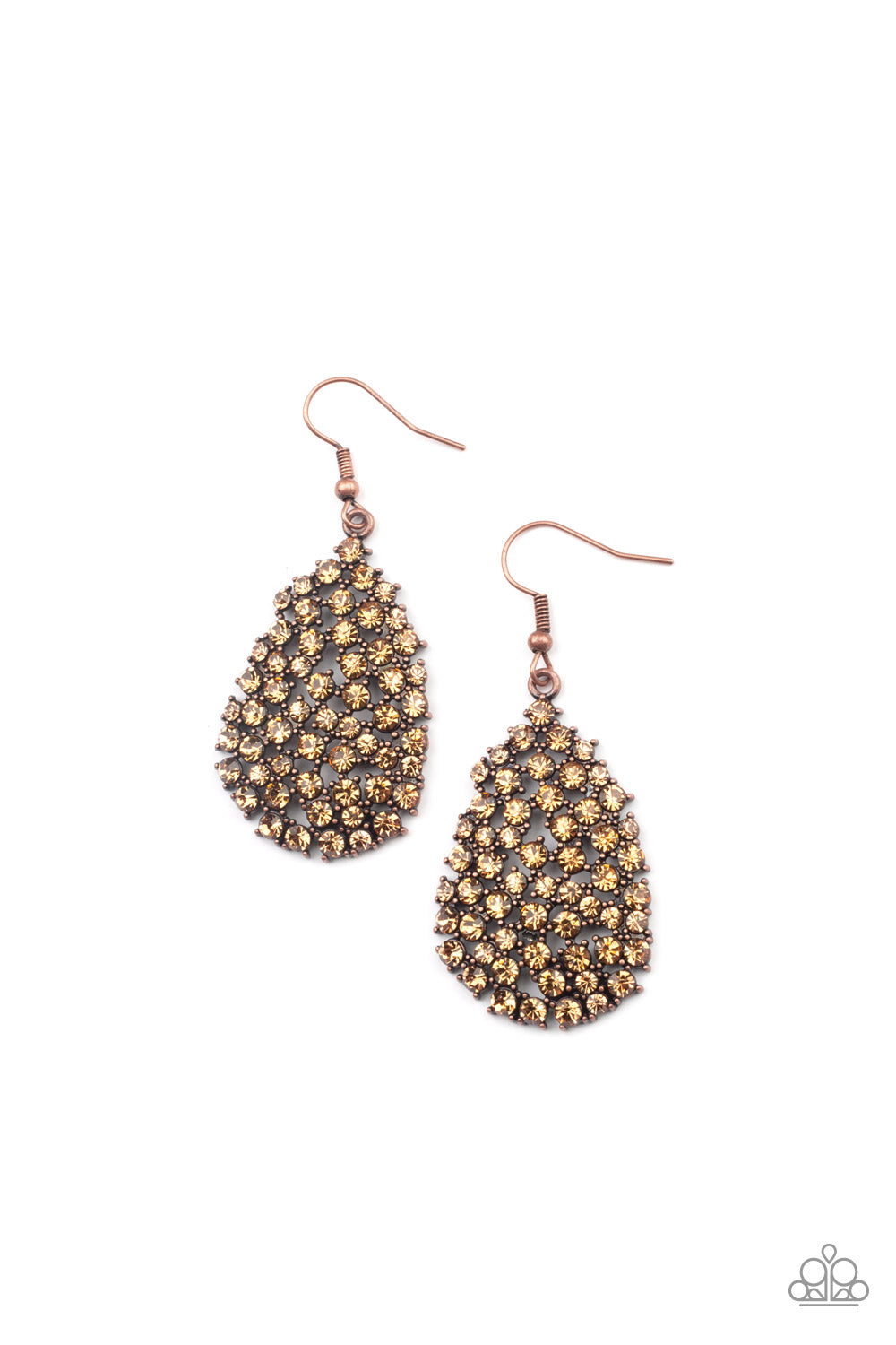 Paparazzi Earrings ~ Daydreamy Dazzle - Copper