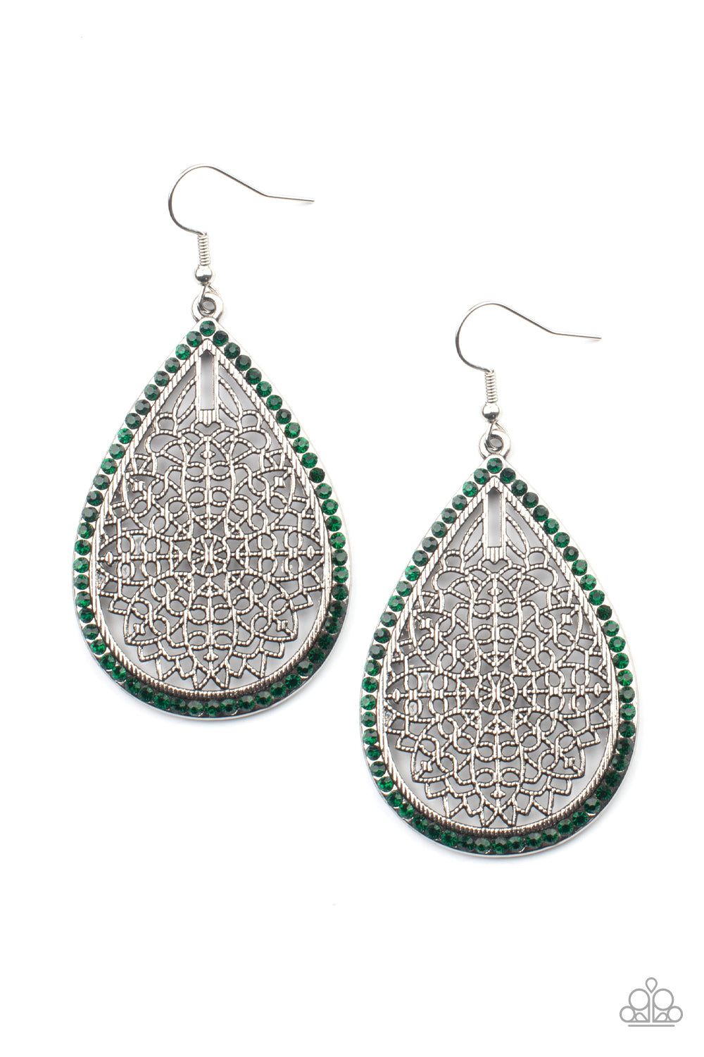 Paparazzi Earring ~ Fleur de Fantasy - Green