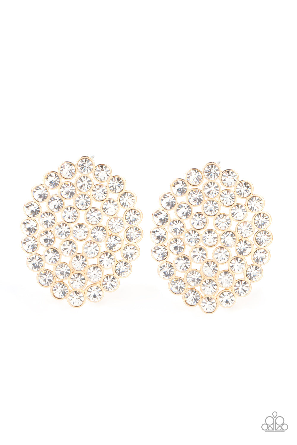 Paparazzi Drama School Dropout Gold Post Earrings #P5PO-GDXX-152XX