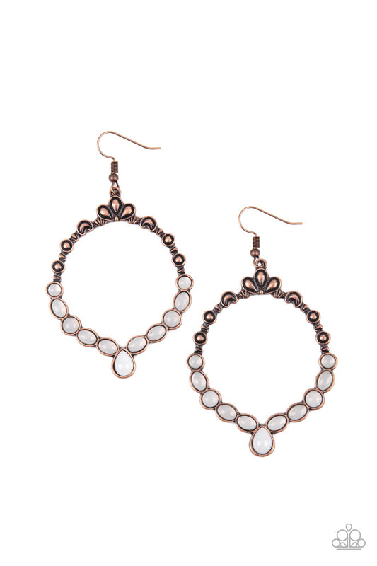 Paparazzi Thai Treasures - Copper Earrings affordable Accessory #P5WH-CPXX-146XX. Get Free Shipping!