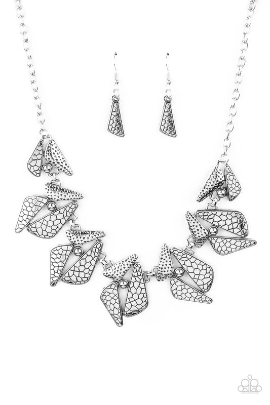 Paparazzi Extra Expedition - Silver Short Necklace. Get Free Shipping! #P2ST-SVXX-168XX