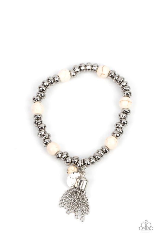 Paparazzi Bracelet ~ Whimsically Wanderlust - White