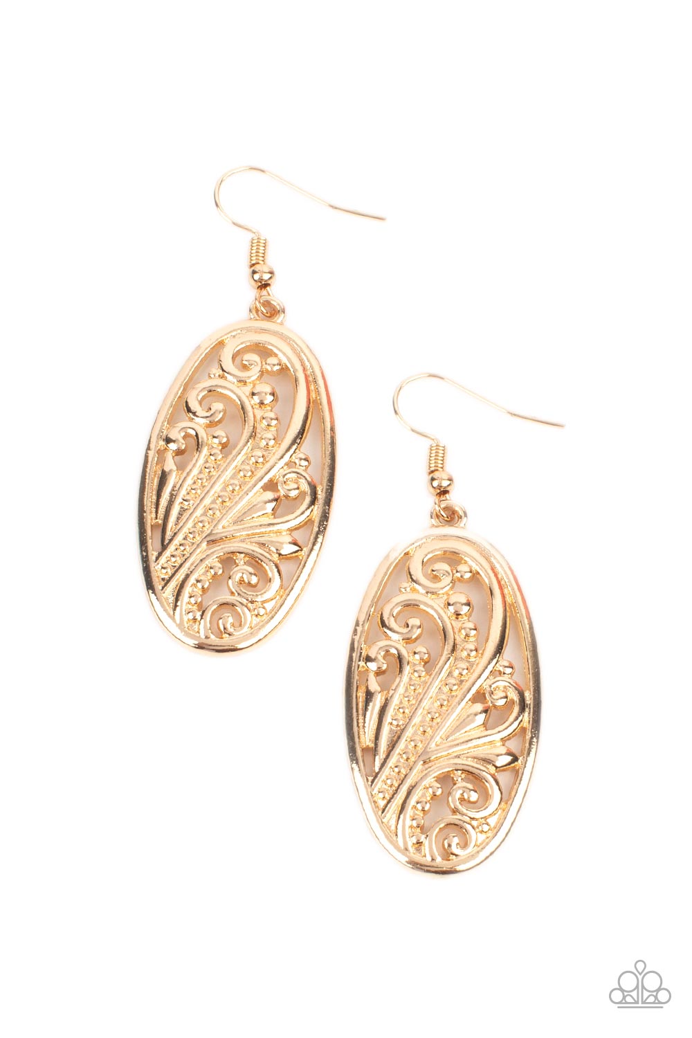 Paparazzi Earring ~ High Tide Terrace - Gold