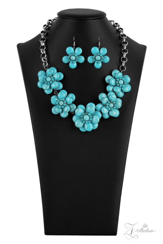 Paparazzi Zi Necklace Genuine 2021 Zi Collection for Women. Turquoise Blue Stone Short Necklace