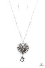 Load image into Gallery viewer, Paparazzi Doting Devotion White Heart Lanyard Necklace #P2LN-WTXX-096XX

