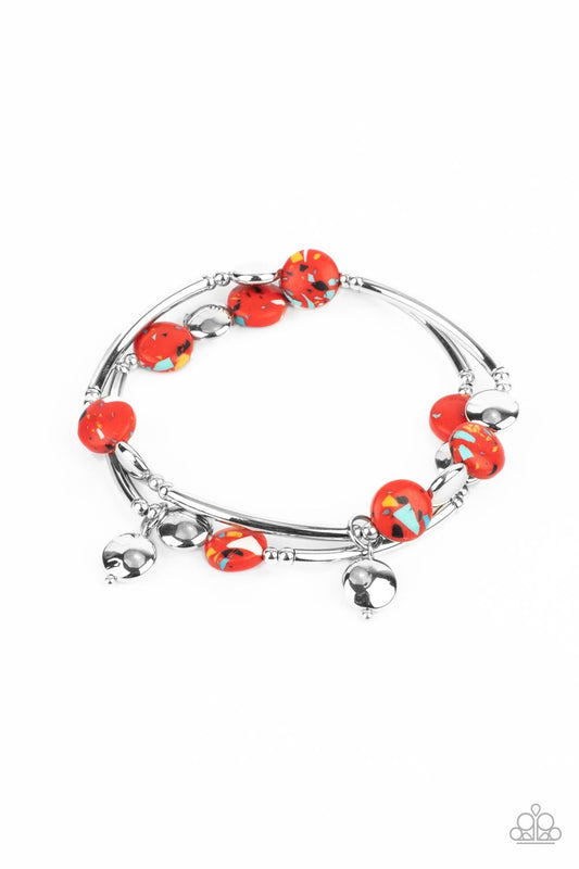 Paparazzi Terrazzo Territory - Red Bracelet #P9SE-RDXX-243XX