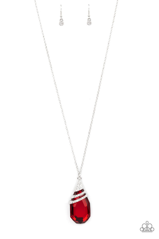 Paparazzi Demandingly Diva - Red long necklace. $5 jewelry. Get free Shipping