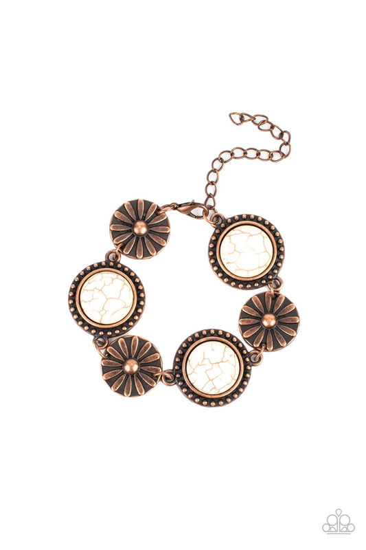 Paparazzi Fredonia Flower Patch - Copper Bracelet. Subscribe & Save. #P9SE-CPXX-104BL