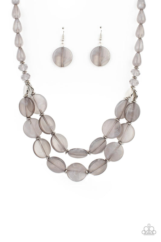 Paparazzi Necklace ~ Beach Day Demure - Silver Necklace for a casual wear