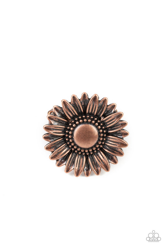 Paparazzi Farmstead Fashion Copper Floral Ring. Get Free Shipping. #P4WH-CPXX-130XX