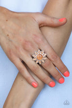 Load image into Gallery viewer, Blossoming Sunbeams Orange Ring Paparazzi $5 Jewelry. #P4ST-OGXX-004XX. Get Free Shipping
