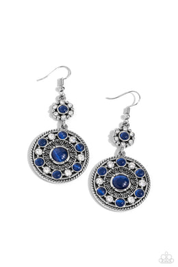 ​Paparazzi Party at My PALACE $5 Blue Earrings. #P5ST-BLXX-030XX. Free Shipping