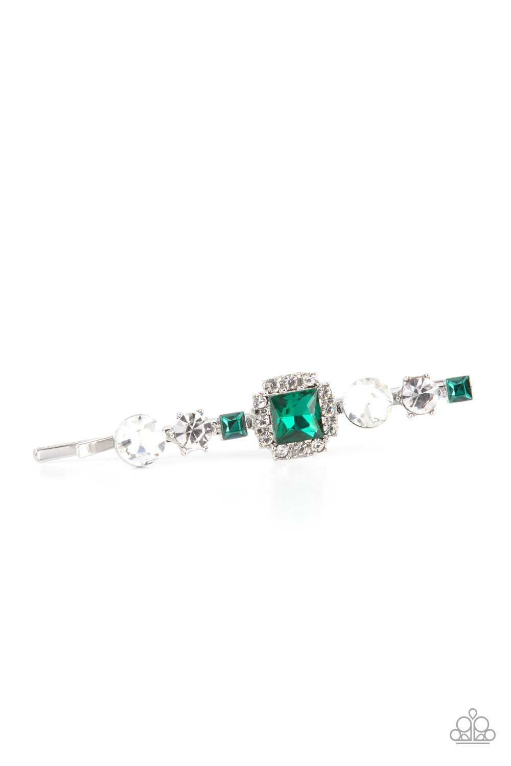 Couture Crasher - Green Hair Clip Paparazzi Accessories. Subscribe & Save. #P7SS-GRXX-086XX