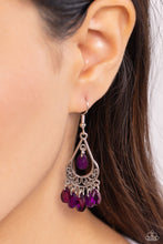 Load image into Gallery viewer, Beachside Ballroom Purple Earrings Paparazzi Accessories. Casual wear beach vibes, Free Shipping.
