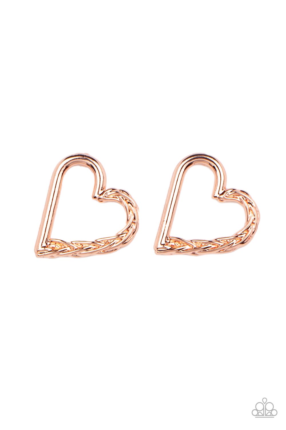 Cupid, Who? - Copper Earring Paparazzi Accessories Copper Studs Post Style