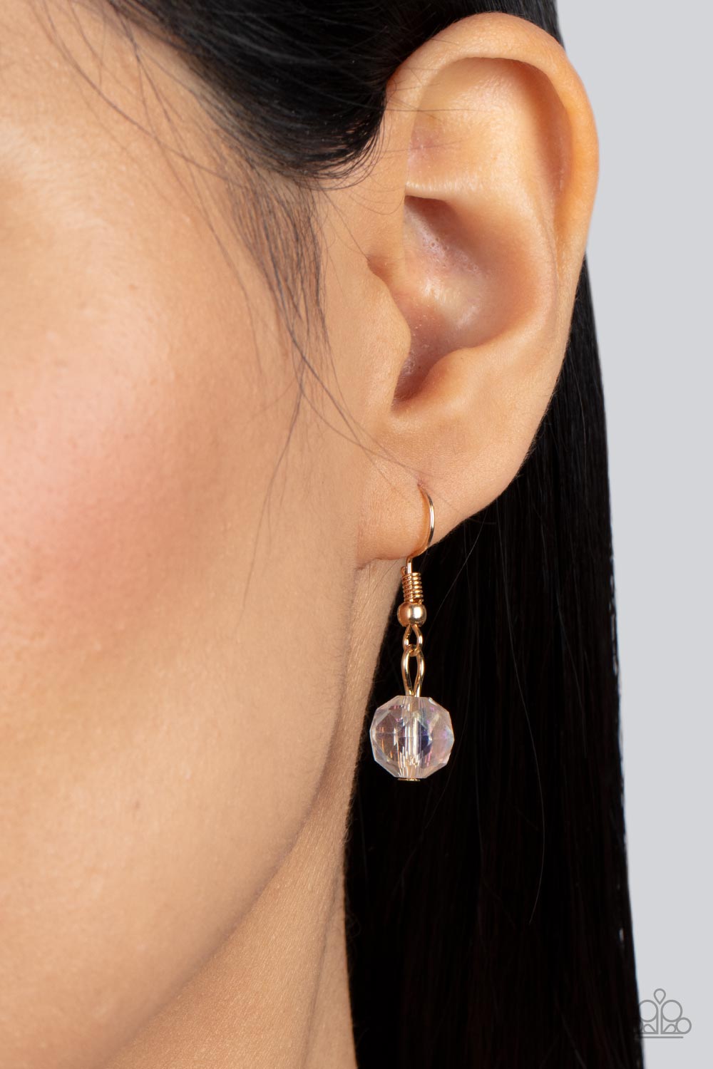 Park Avenue Palace - Gold Long Necklace Paparazzi Accessories with matching earrings.