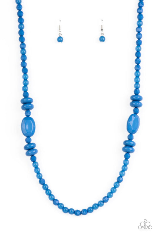 Paparazzi Tropical Tourist - Blue Necklace. Subscribe & Save! #P2WH-BLXX-450XX