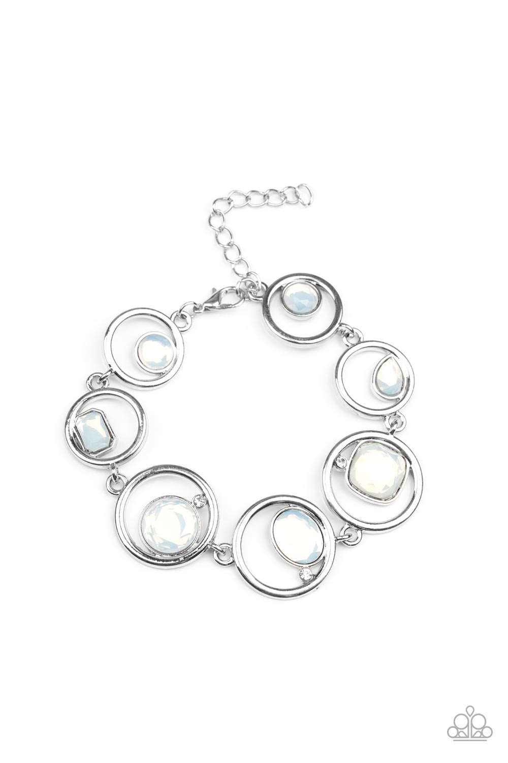 Date Night Drama White Clasp Closure Bracelet Paparazzi Accessories. Get Free Shipping.