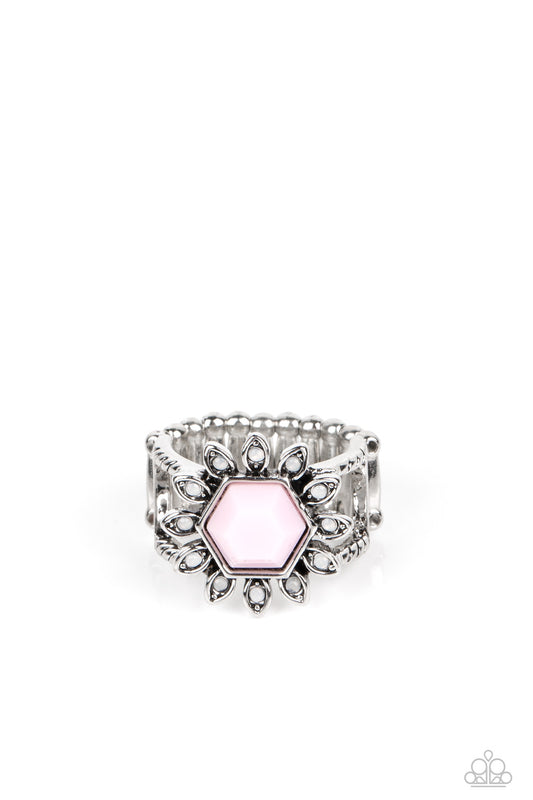 Paparazzi Wonderfully Wallflower $8 Rings Paparazzi Accessories. Pink Flower Ring. Free Shipping.