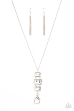 Load image into Gallery viewer, Paparazzi Uptown Totem White Lanyard Necklace. Subscribe &amp; Save. #P2LN-WTXX-093XX

