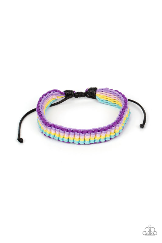 Campfire Craft - Multi Rainbow Bracelet Paparazzi Accessories. Get Free Shipping. #P9UR-MTXX-227XX